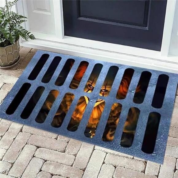 Halloween 3D Illusion Clown Doormat, Funny Indoor/Outdoor Doormat for Home - Picture 1 of 7